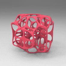 Voronoi paramétrico cubo luminária tabela 3d print model - Mito3D