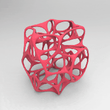 voronoi parametric cube lamp table 3d print model - Mito3D