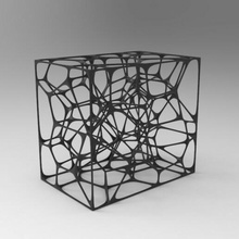 Voronoi parametrik küp heykel Sanat bos kabarcık 3d print model - Mito3D