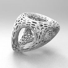 voronoi paramétrique lampe cube 3d print model - Mito3D