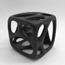 voronoi paramétrique lampe cube 3d print model - Mito3D