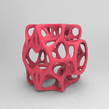 voronoi parametrico lampada cubo 3d print model - Mito3D