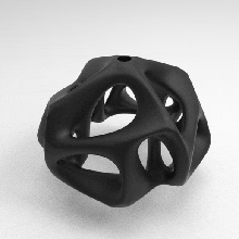 Voronoi paramétrico luminária cubo 3d print model - Mito3D