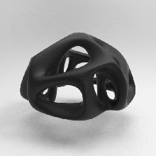 Voronoi paramétrico luminária cubo 3d print model - Mito3D