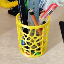 Voronoi padronizar lápis caneta suporte 3d print model - Mito3D