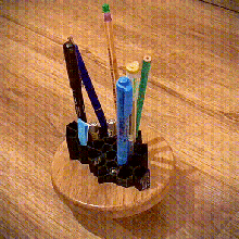 Voronoi caneta suporte gadget 2021 poligonal arte poli escrivaninha escritório ferramenta negócio Projeto moderno casa 3d print model - Mito3D