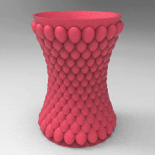 voronoi crayon récipient géométrie vase 3d print model - Mito3D