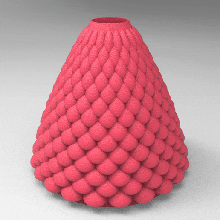 Voronoi lápis recipiente geometria vaso 3d print model - Mito3D