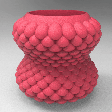 voronoi Bleistift Container Geometrie Vase 3d print model - Mito3D