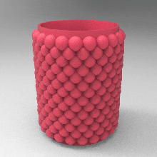 voronoi matita contenitore geometria vaso 3d print model - Mito3D
