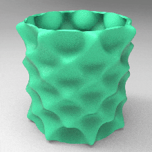 voronoi pencil container geometri vase 3d print model - Mito3D