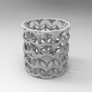 voronoi crayon récipient géométrie vase lampe pencil case verre pot lumière art abstrait paramétrique 3d print model - Mito3D