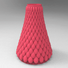 Voronoi lápis recipiente geometria vaso 3d print model - Mito3D