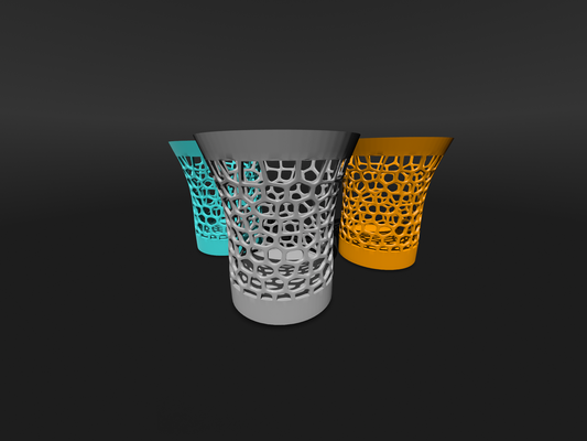 voronoi bleistift halter unterstützung büro badezimmer küche 3d print model - Mito3D