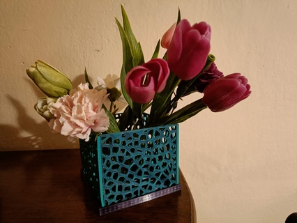 voronoi fioriera box puzzle arte vaso cubo piante grasse cactus pentola fiori organizzatore penna decorazione contenitore lampada arredamento interno casa notte luce 3d print model - Mito3D