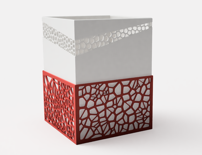 Voronoi vaso planta plantar flor Panela decoração 3d print model - Mito3D