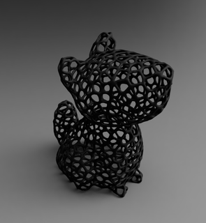voronoi Hündchen Hund Welpen Dekoration 3d print model - Mito3D