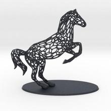 voronoi-Aufzucht der Pferde Kunst voronoi die Aufzucht Pferd 3d print model - Mito3D