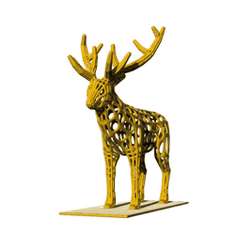 voronoi red deer stag 3D print model - Mito3D