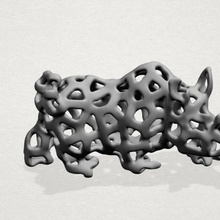 de voronoi rhino various 3d print house human people characters miniatures figurines statue sculpture animal dog 3d print model - Mito3D