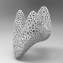 voronoi sculpture 11 art design decoration home parametric 3d print model - Mito3D