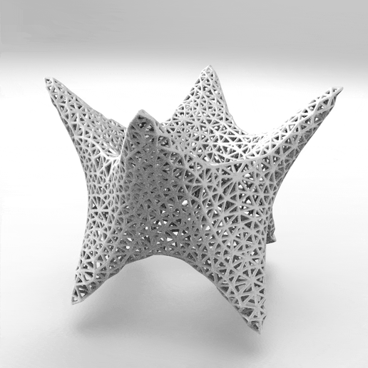 voronoi sculpture art 3D print model - Mito3D