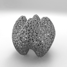 voronoi Skulptur Kunst Design Dekoration Zuhause Haus parametrisch 3d print model - Mito3D