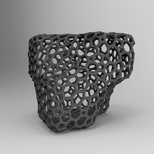 voronoi scultura arte cubo design decorazione casa parametrico 3d print model - Mito3D