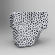 voronoi scultura arte cubo design decorazione casa parametrico 3d print model - Mito3D