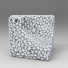 voronoi sculpture art cube déco sculpter conception texture modèle paramétrique architecture 3d print model - Mito3D
