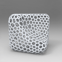 voronoi sculpture art cube deco sculpt design texture pattern parametric architecture 3d print model - Mito3D
