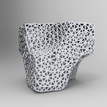 voronoi sculpture art cube design decoration home parametric 3d print model - Mito3D