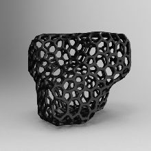 voronoi sculpture art cube deco sculpt design texture pattern parametric architecture 3d print model - Mito3D
