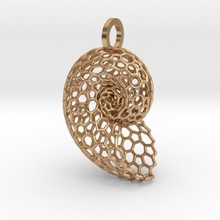 voronoi shell pendant gioielli 3d print model - Mito3D