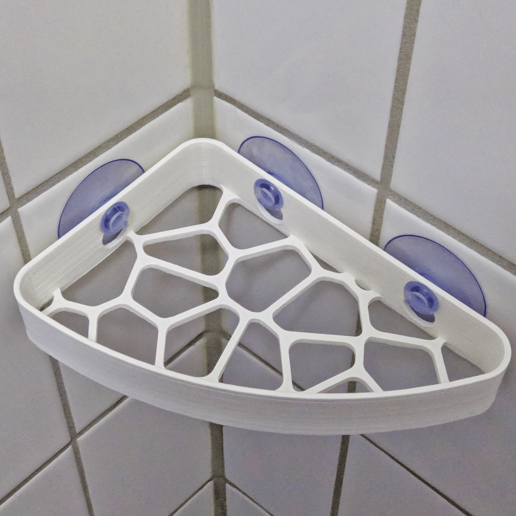 voronoi shower shelf home 3D print model - Mito3D