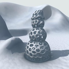 voronoi kardan adam ev dekor süs makerbotornaments Noel 3d print model - Mito3D