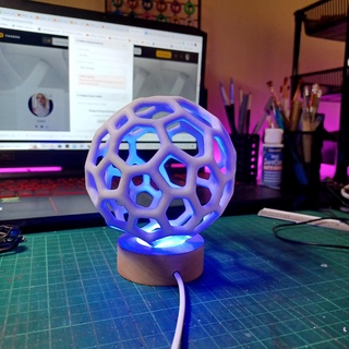 voronoi sphere home decor sculpture texture holes decorative shade lamp decoration lace lacy structure model 3d print model - Mito3D