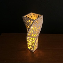 voronoi spiral centerpiece vase home 3d print model - Mito3D