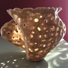 voronoi spline twist vase art mathematical math sculpture tower 3d print model - Mito3D