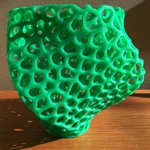 Voronoi Meydan bükülme vazo Sanat matematiksel matematik heykel kule 3d print model - Mito3D
