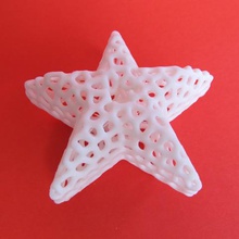 de voronoi la estrella art decoración navidad 3d print model - Mito3D