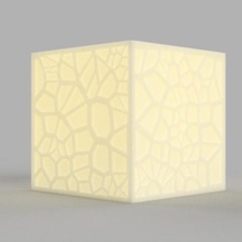 de voronoi té sombra luz casa 3d art decoración la diseño fractal los hogares lámpara pantalla el led leds del iluminación candelita 3d print model - Mito3D
