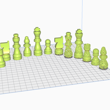 voronoi Textur Schach Stücke normal inbegriffen 3d print model - Mito3D