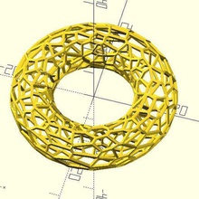 voronoi torus art customizer openscad math 3d print model - Mito3D