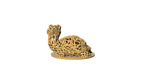 Voronoi tartaruga escultura arte animal decoração 3d print model - Mito3D