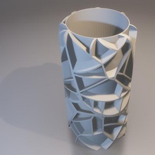 voronoi vase rounded not home abstract cool flower design style xtremepower xtreme 3d print 3d print model - Mito3D