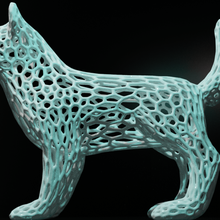 Voronoid köpek hayvan geometrik Sanat 3d print model - Mito3D