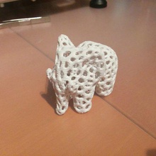 vorophant Spiel Tiere voronoi Elefant 3d print model - Mito3D
