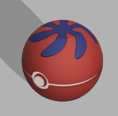 wirbel pokémon spielball kunst spielzeug zappeln schach sack turm pokeball 3d print model - Mito3D