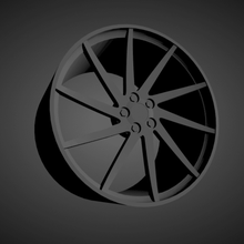 vossen cvt scalable printable rims cars low poly hot wheels 1/18 1/24 1/25 1/32 1/43 3d print model - Mito3D